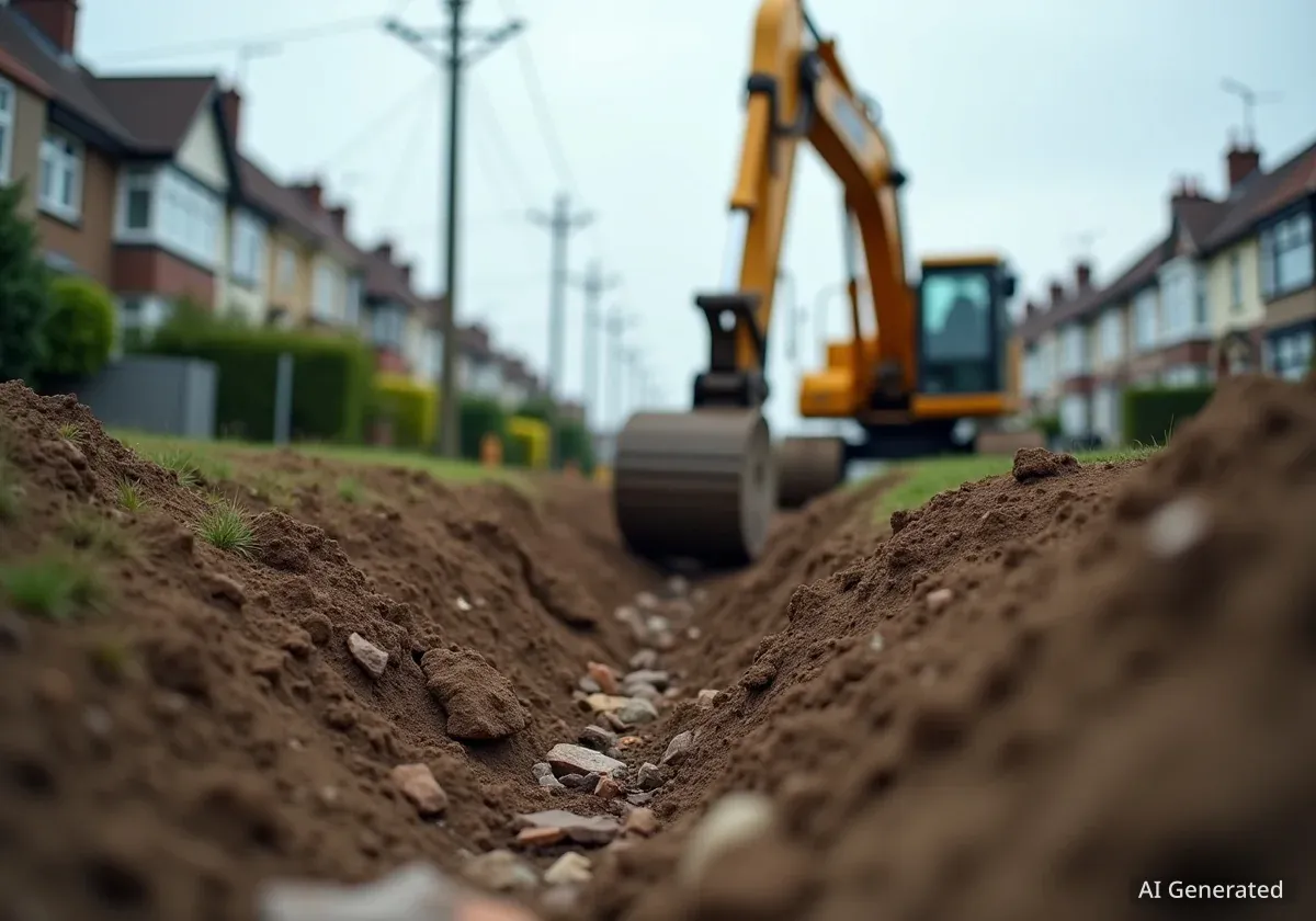Großstörung in Köln-Porz: Bagger kappt Glasfaserkabel