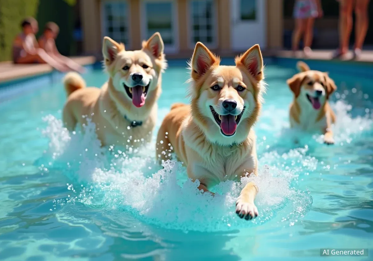 Stadionbad Köln: Hundeschwimmen findet wieder statt