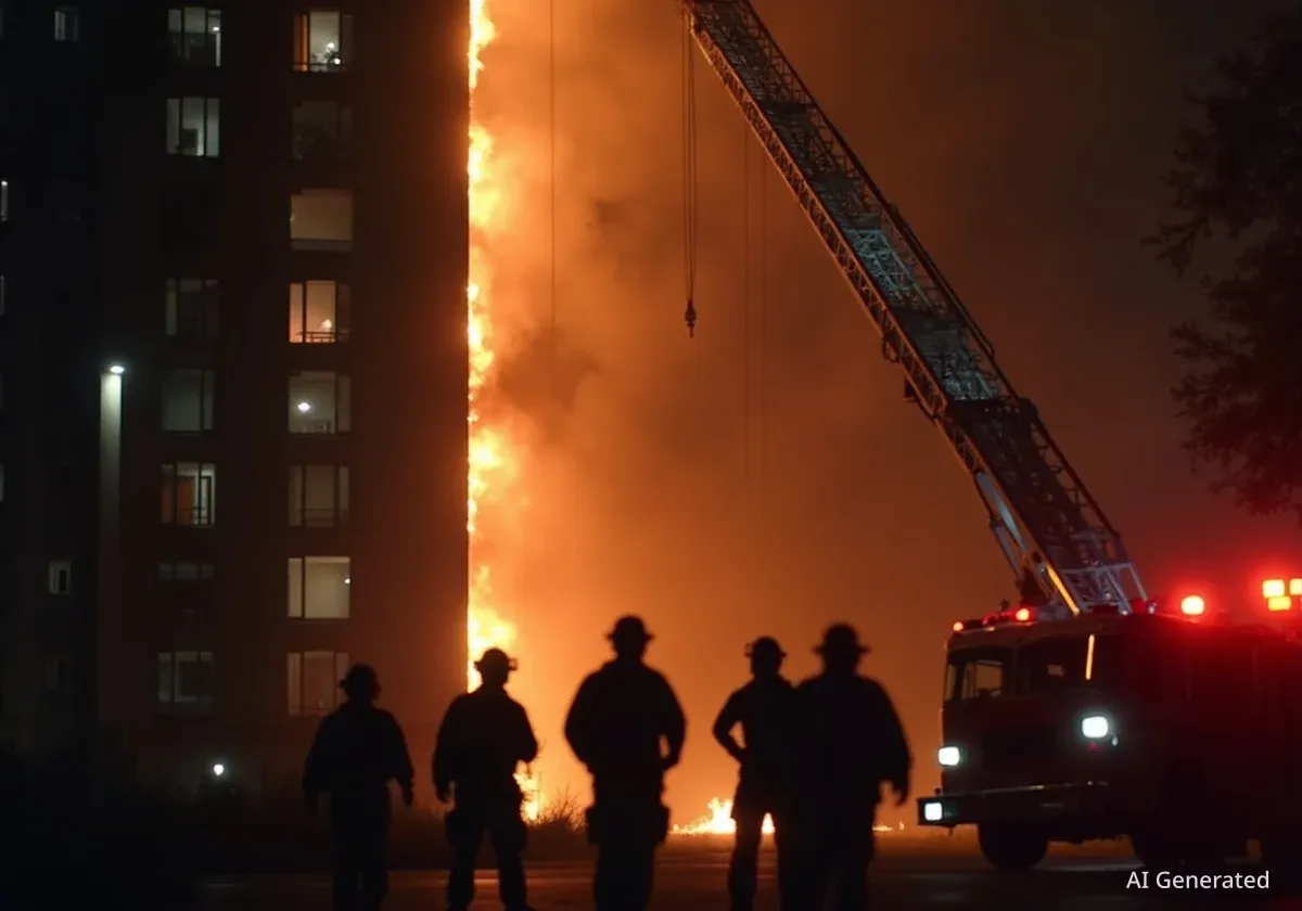 Großeinsatz in Meschenich: 12 Personen aus brennendem Hochhaus gerettet
