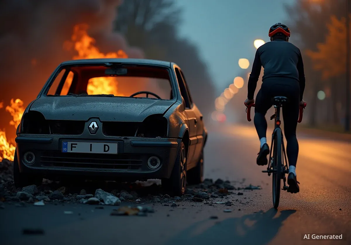 Brandanschlag in Mülheim: Polizei sucht Radfahrer