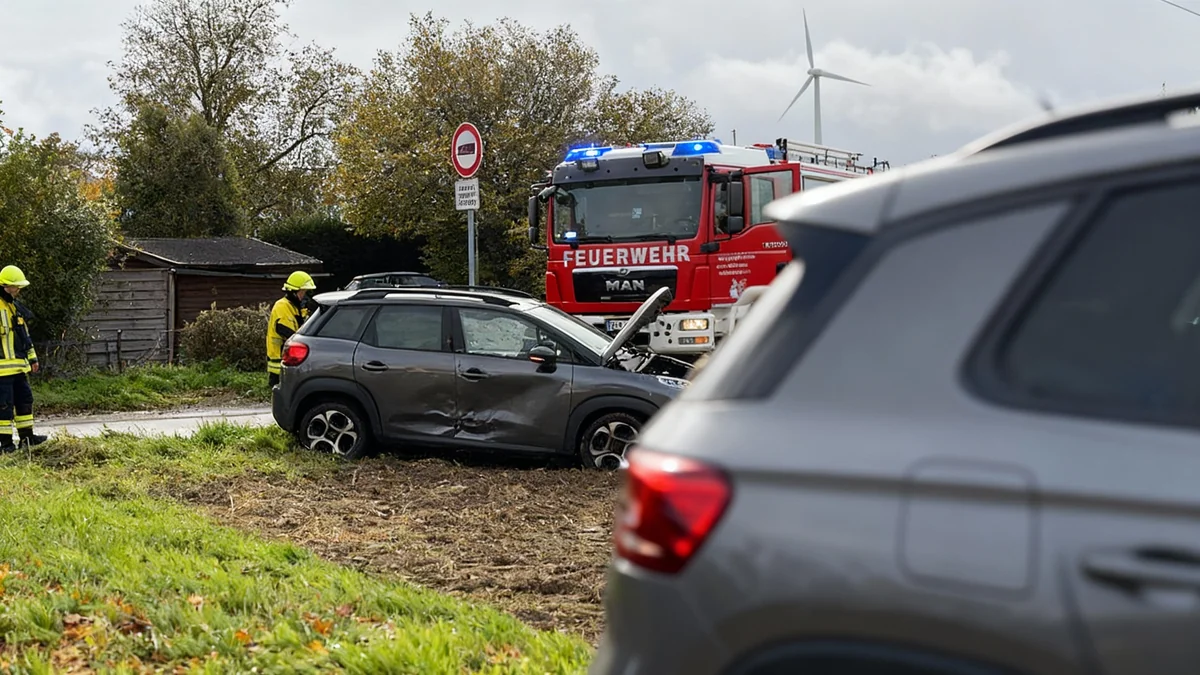 Großeinsatz in Rees nach Unfall: E-Call löst Alarm aus