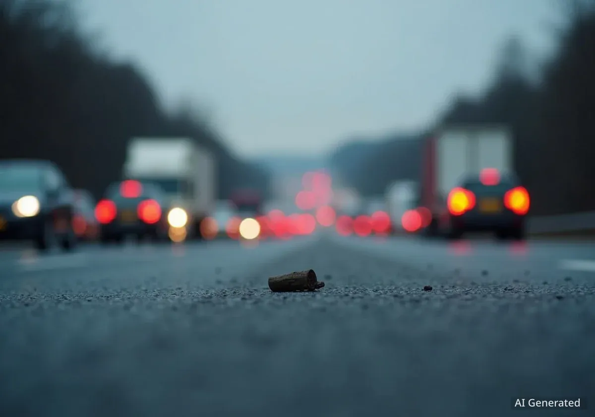 Verlorenes Motorradteil legt Verkehr auf A4 bei Köln lahm