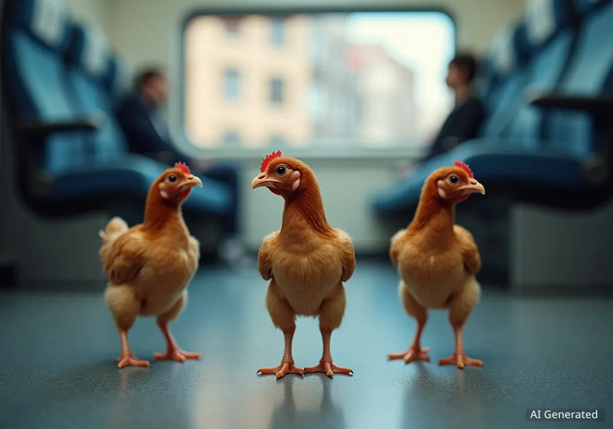 Drei Hühner in Kölner S-Bahn ausgesetzt: Zug fällt aus