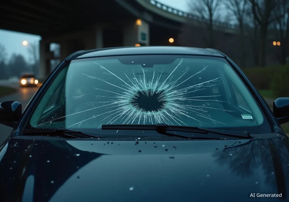 Pflasterstein auf Auto geworfen: Polizei Köln sucht Mann